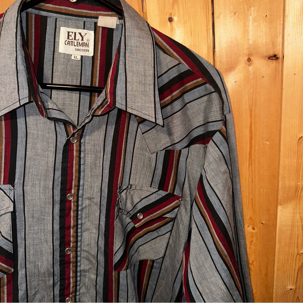 Vintage Ely Cattleman Pearl Snap